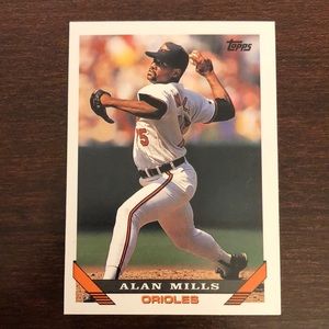 Vintage Topps MLB Baltimore Orioles Alan Mills Baseball Card